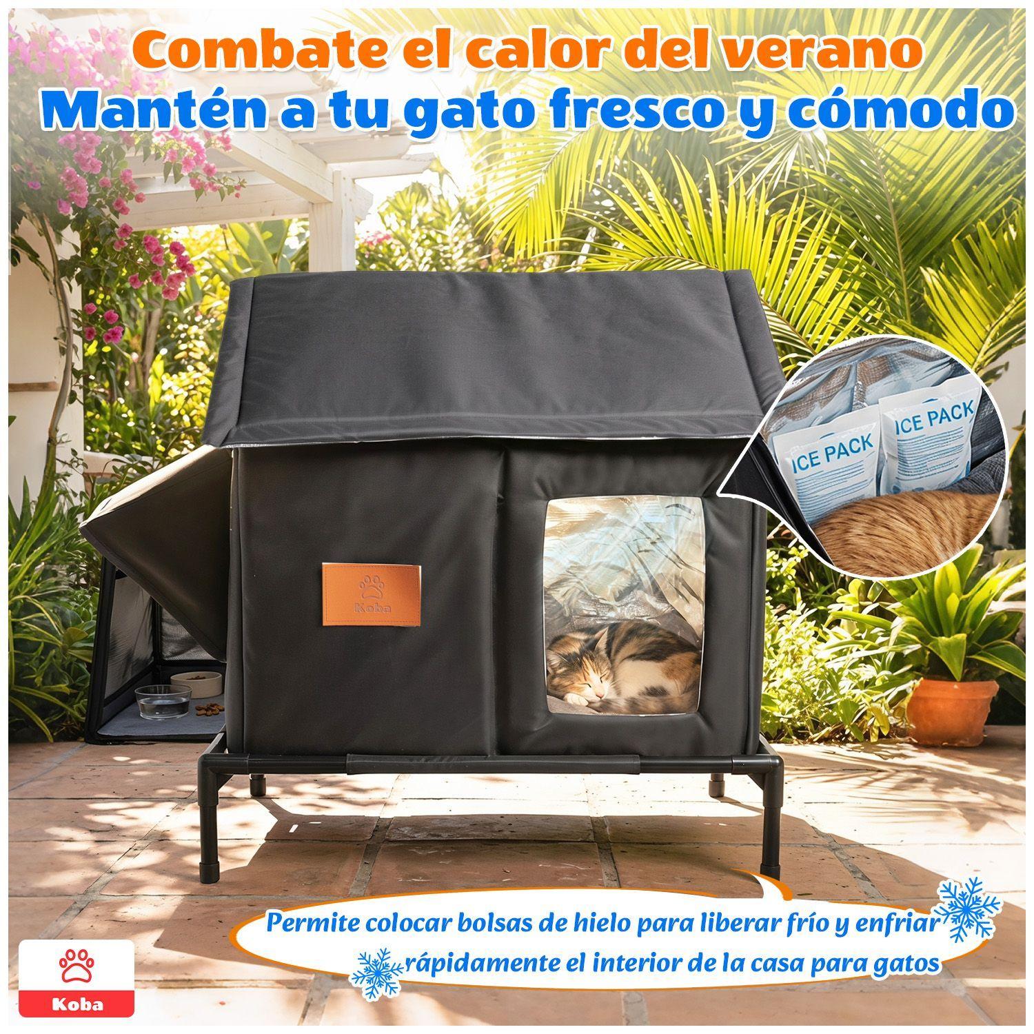 Casa Termica Para Gatos Michis Tipo Carpa Impermeable Resistente Al Viento y Lluvia-3