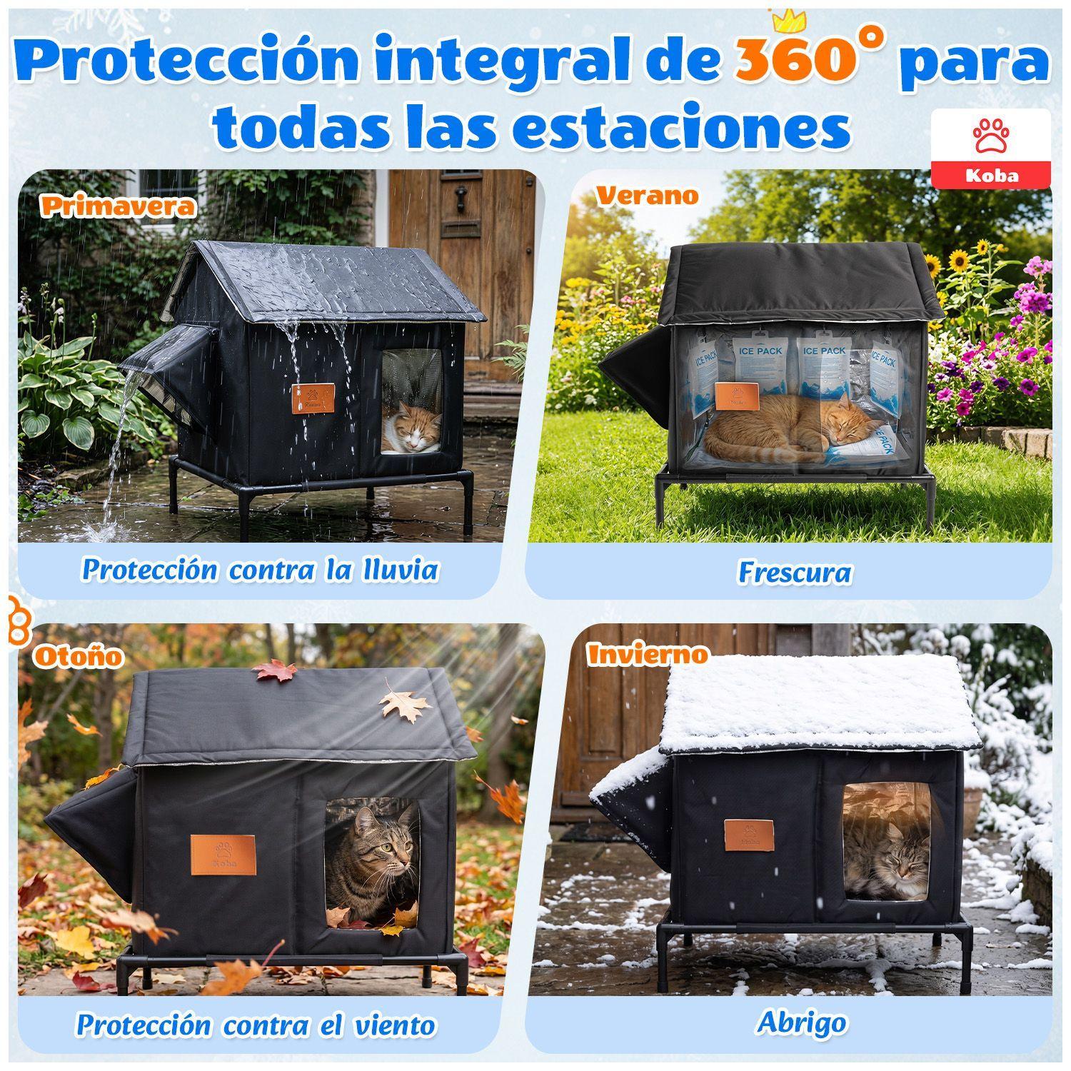 Casa Termica Para Gatos Michis Tipo Carpa Impermeable Resistente Al Viento y Lluvia-4