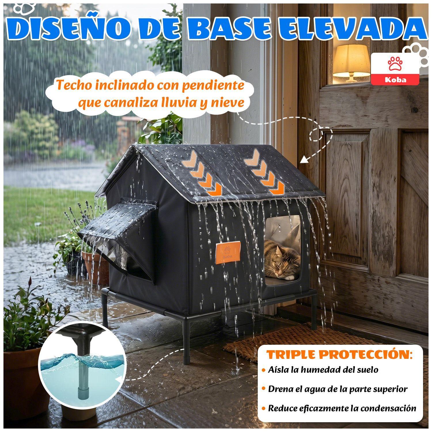 Casa Termica Para Gatos Michis Tipo Carpa Impermeable Resistente Al Viento y Lluvia-5
