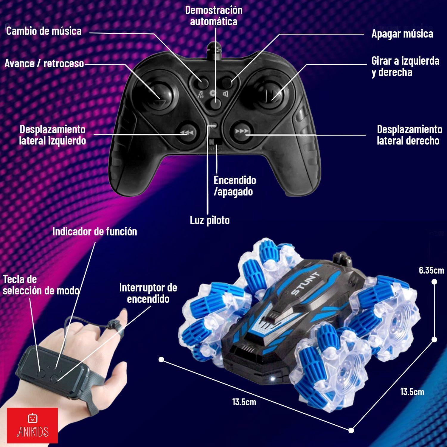 Auto Rc De Truco Control Remoto Drift Dual Luz M sica Ninos-5