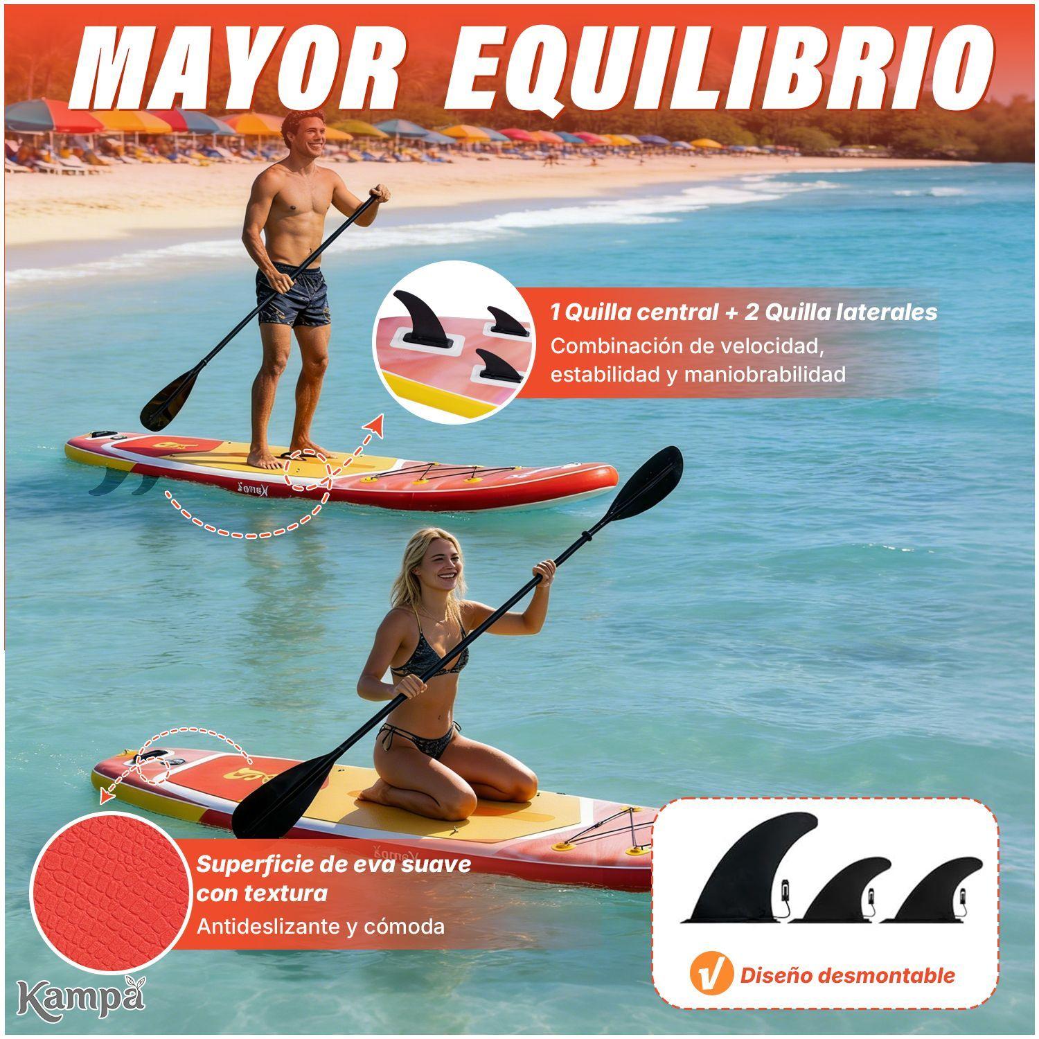 Set Tabla Stand Up Paddle Surf Inflable Azuria 320x81x15cm-4
