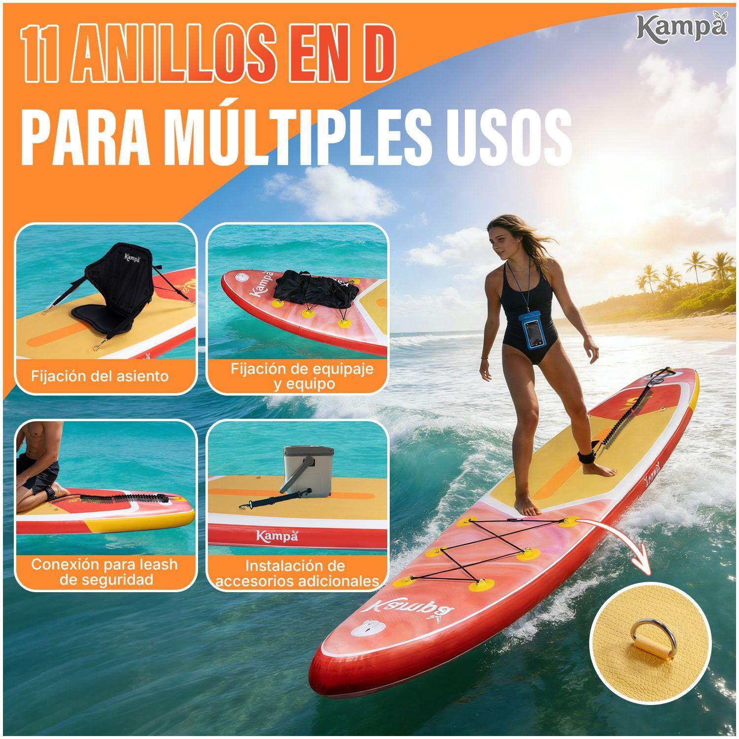Set Tabla Stand Up Paddle Surf Inflable Azuria 320x81x15cm-7