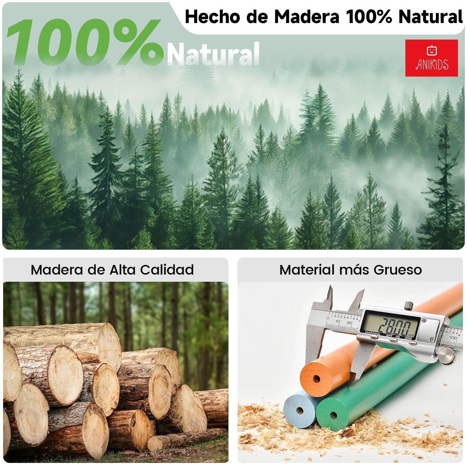 Juguete Madera Ninos Escalador Plegable 3 En 1 Montessori-5