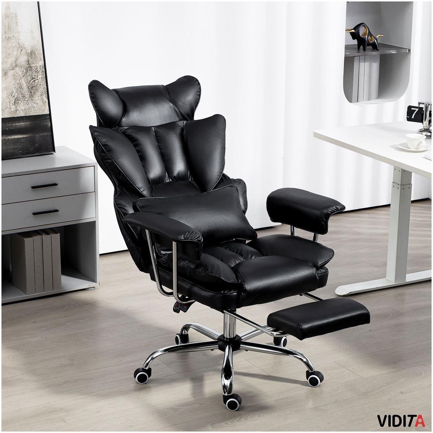Silla Escritorio Ejecutiva Emilio Premium+ Oficina Pu Negro-9