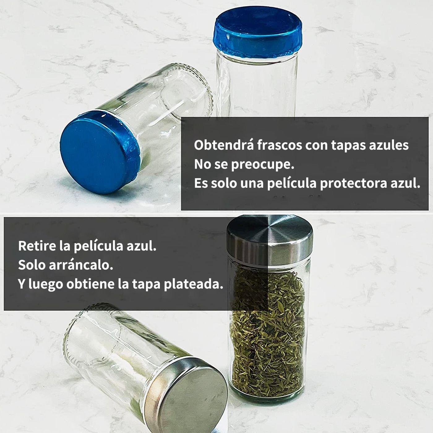 Condimenteros Especiero Giratorio 20 Frascos Con Etiquetas-8