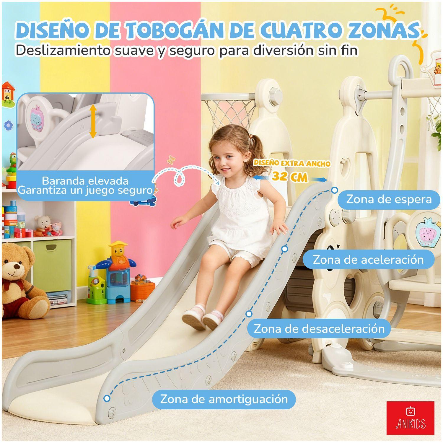 7 En 1 Parque Resbalin Columpio Juego Infantil Con Piscina-2