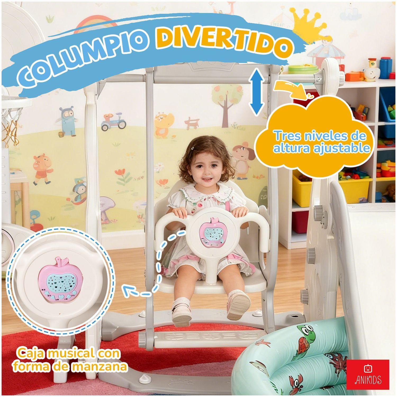 7 En 1 Parque Resbalin Columpio Juego Infantil Con Piscina-4