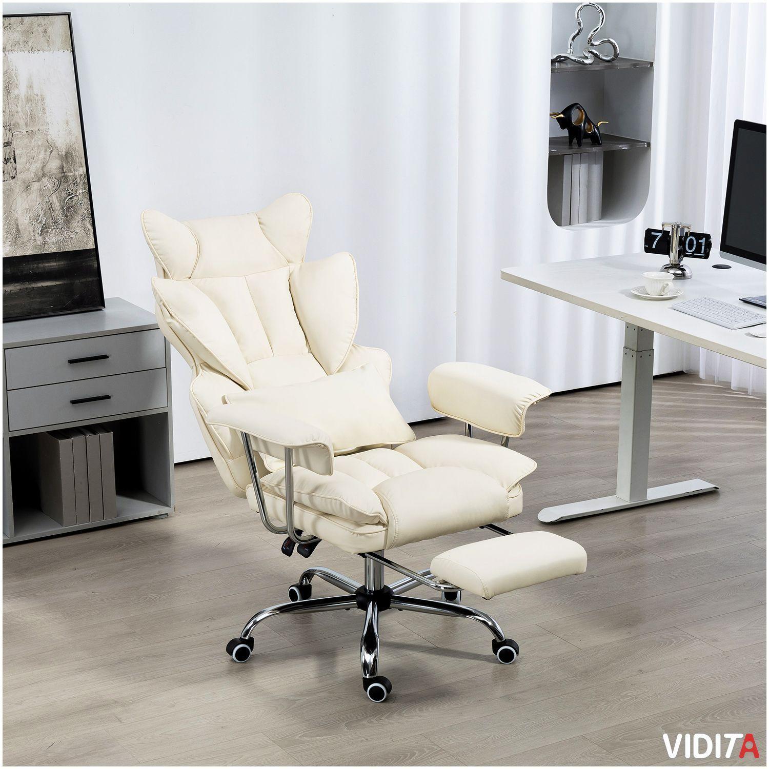 Silla Escritorio Ejecutiva Emilio Premium+ Oficina Pu Beige-8