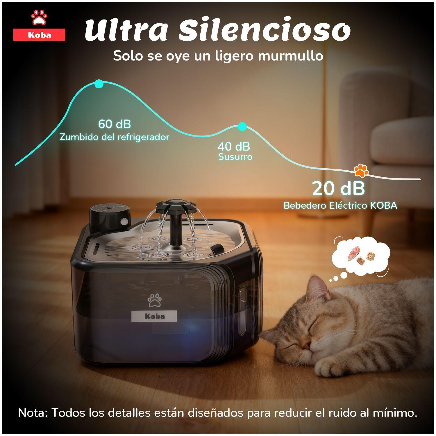 Bebedero Mascota Con Sensor Fuente Agua 2800ml Gatos Perros-2