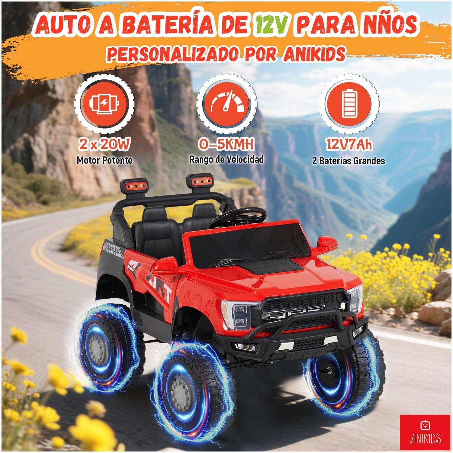 Auto Electrico Ninos Ni as 12v7ah Control Remoto Todoterreno-2