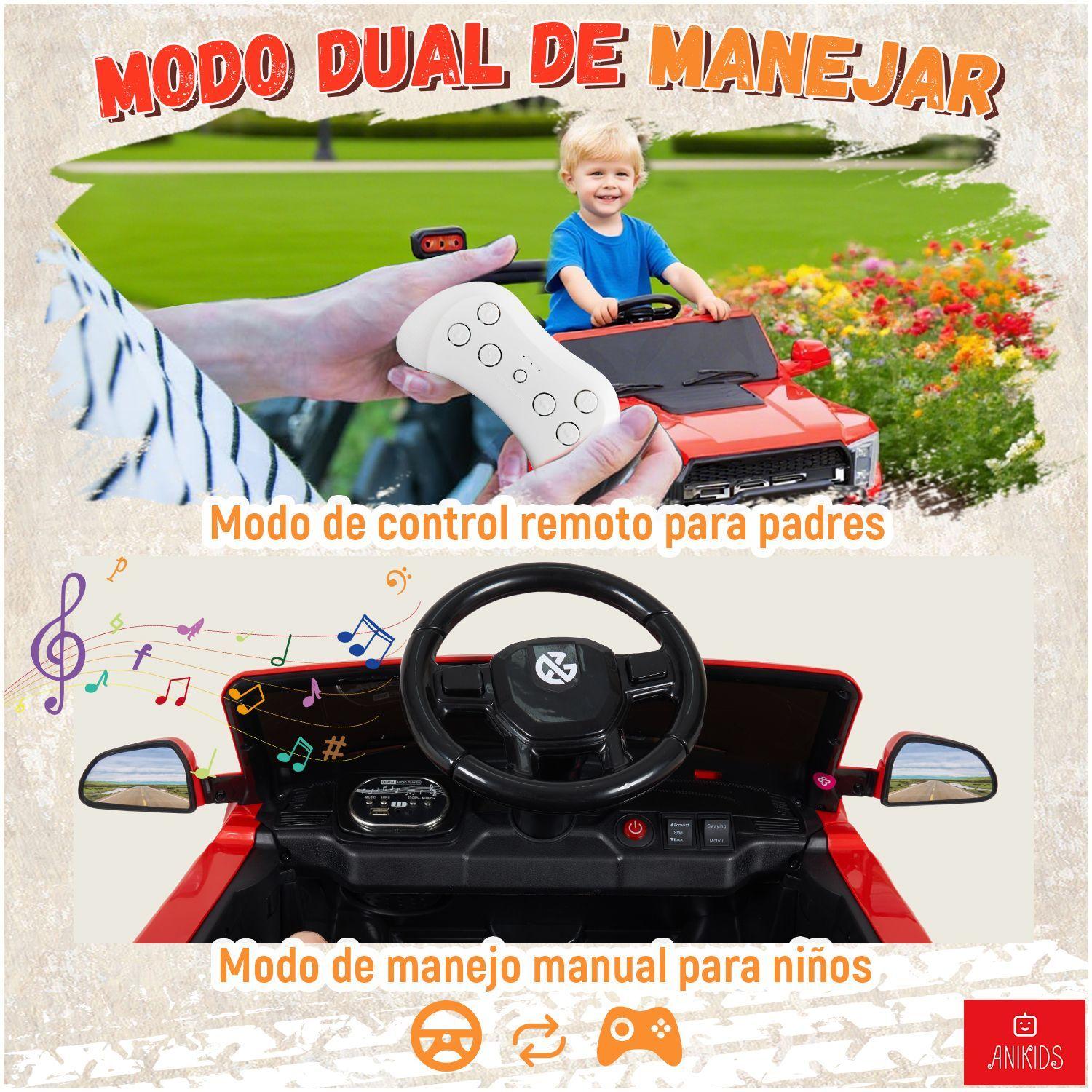 Auto Electrico Ninos Ni as 12v7ah Control Remoto Todoterreno-6