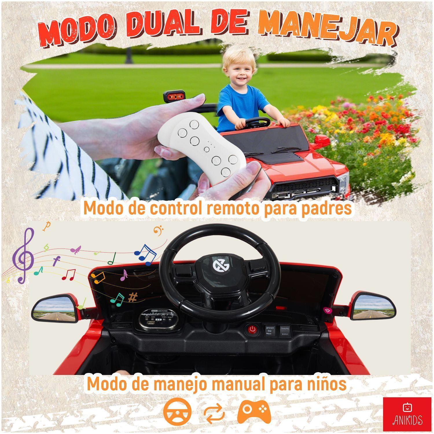 Auto Electrico Ninos Ni as 12v7ah Control Remoto Todoterreno-6