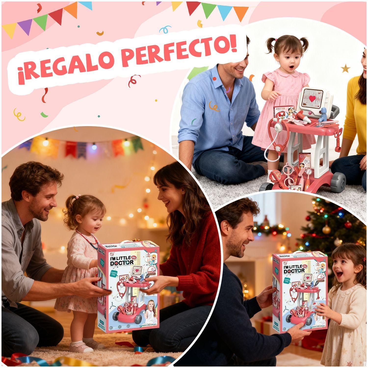 Juguete Carrito Medico Juego Doctor Ninos Luz Agua 14 Piezas-3