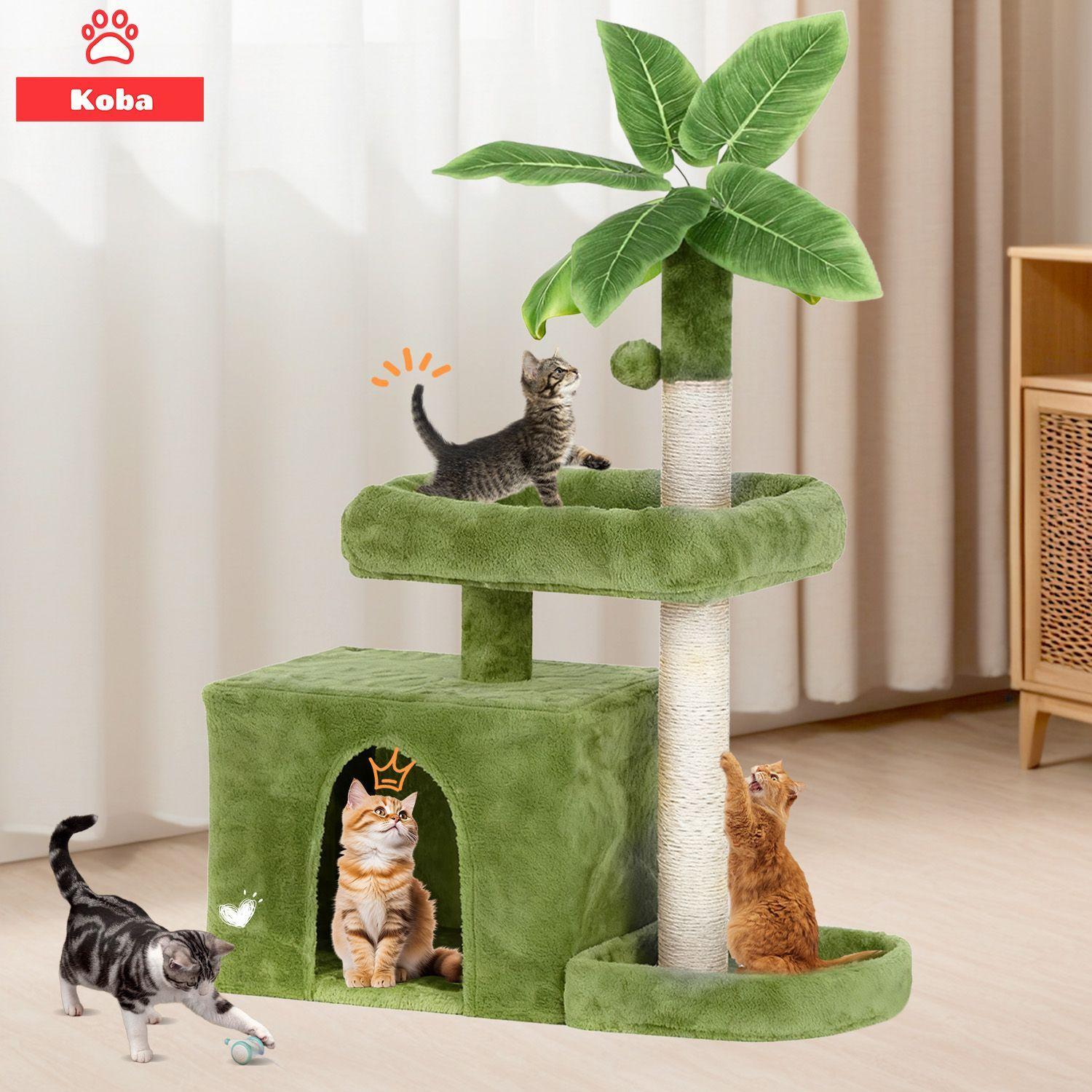 Rascadores Para Gatos Arbol Michi Tipo Palmera Con Yute 80cm-3