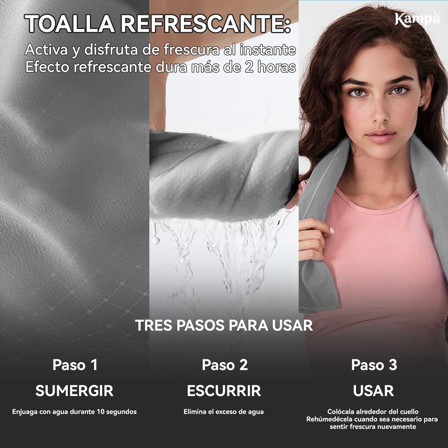 Toalla Microfibra 3pcs Secado Rapido Bano Viaje Deporte Gris-6