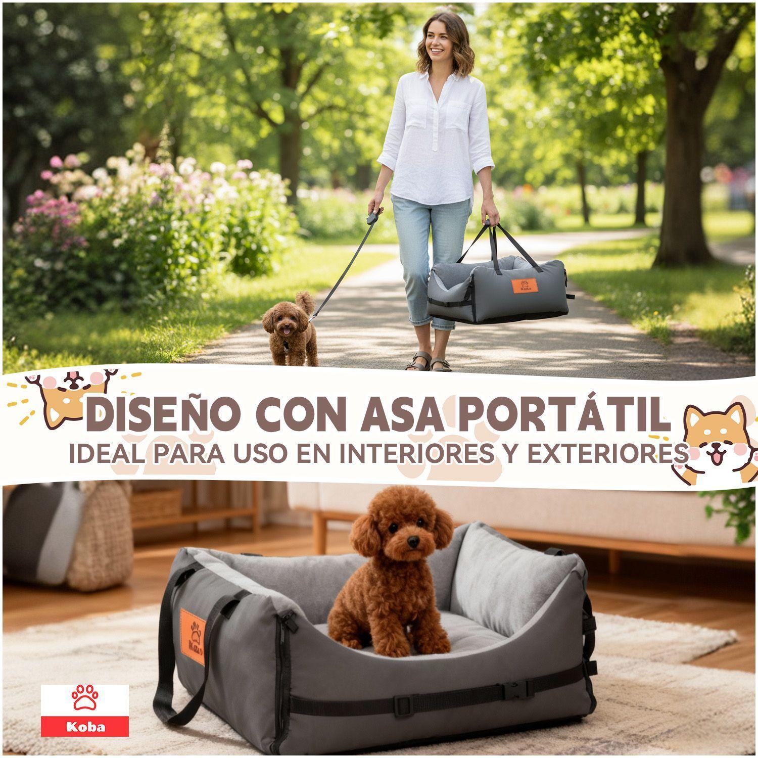Cama Mascota Portatil Tipo Asiento De Auto Para Perros Gatos Gris Oscuro Cama Mascota Para Viajes-5