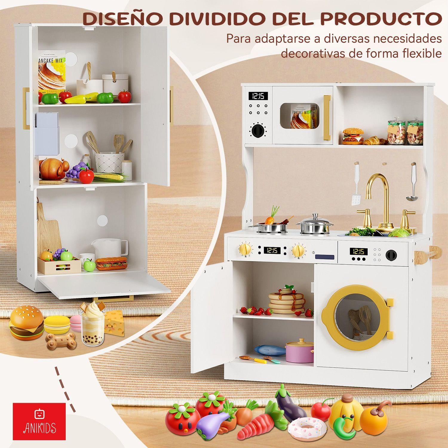 Cocina De Juguete Infantil De Madera Extra Grande 100x89cm-4
