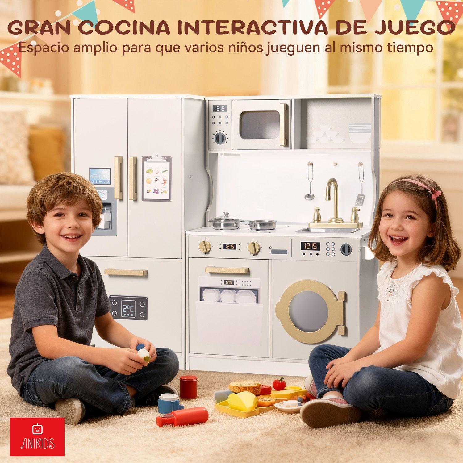 Cocina De Juguete Infantil De Madera Extra Grande 100x89cm-6