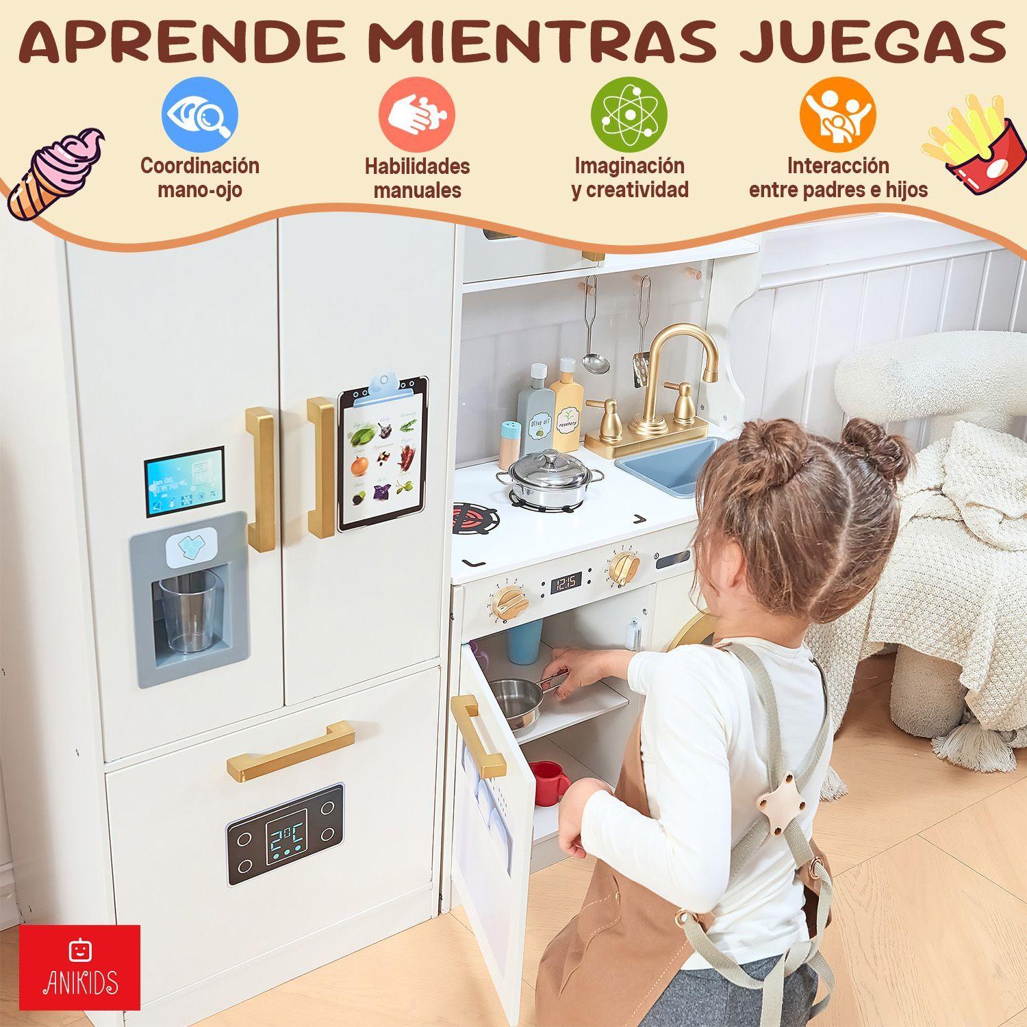 Cocina De Juguete Infantil De Madera Extra Grande 100x89cm-8