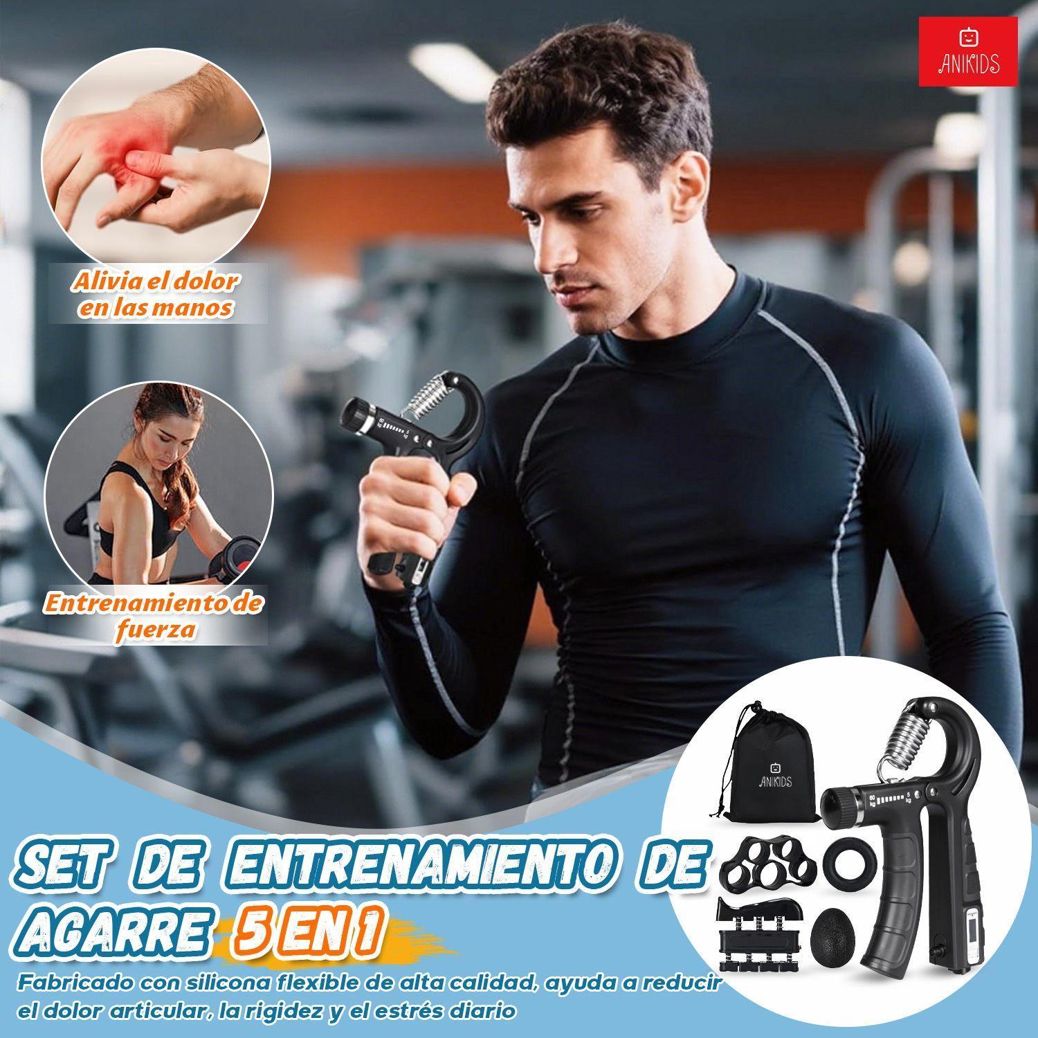 Set 5 En 1 Hand Grip Ejercitador Mano Y Antebrazo 5 60 Kg-7