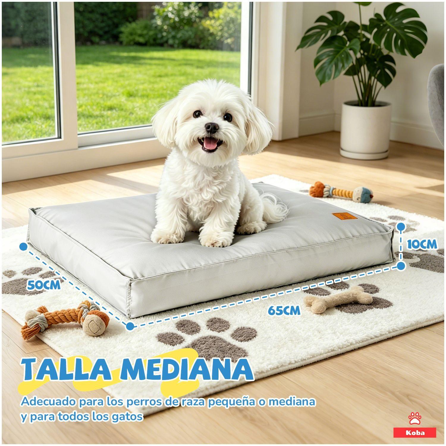 Cama Antiestres Para Perros Gatos Michis Cama Mascota Con Funda Impermeable Lavable 65x50cm-9