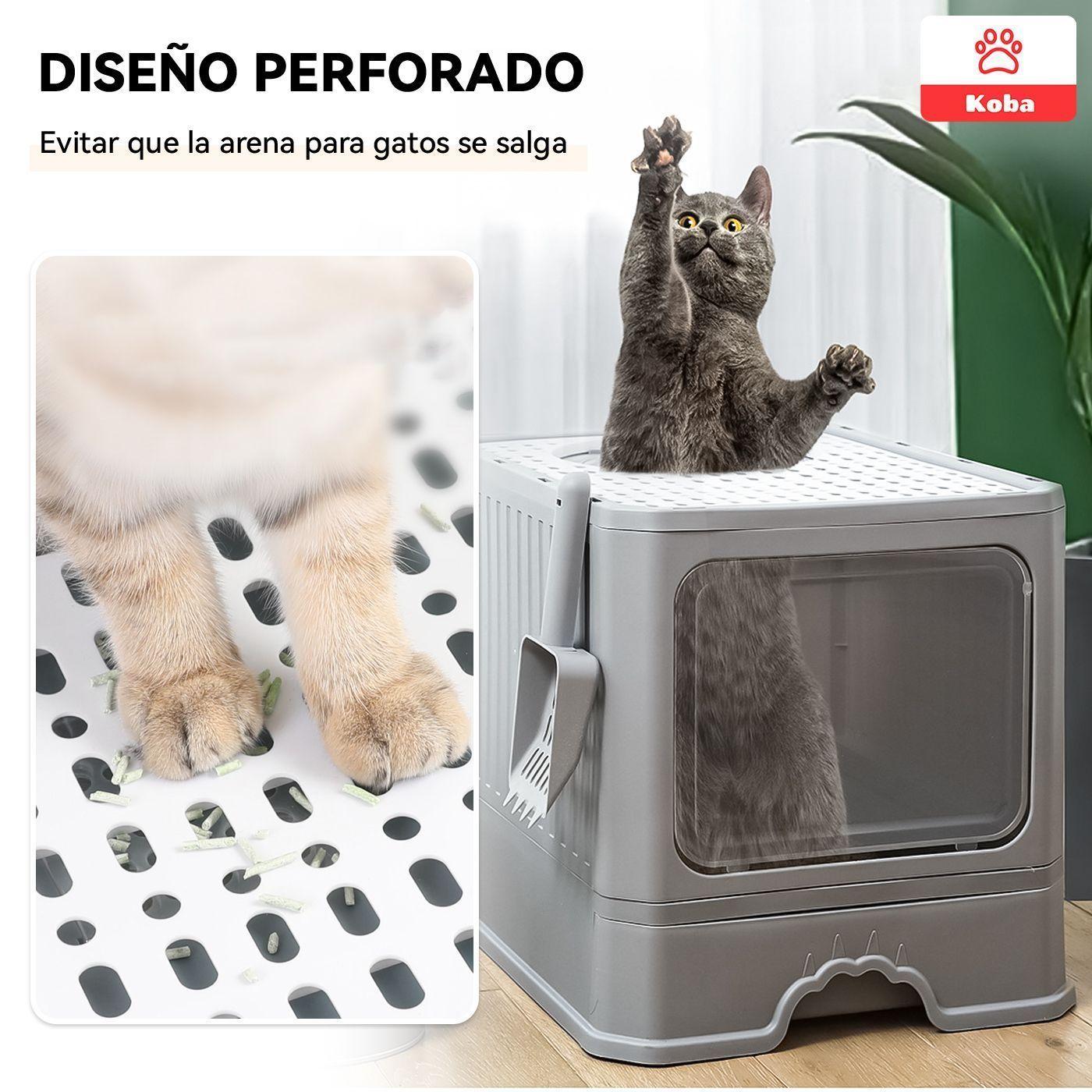 Arenero Gato Cerrado Bano Sanitario Con Tapa Y Pala Grande-2