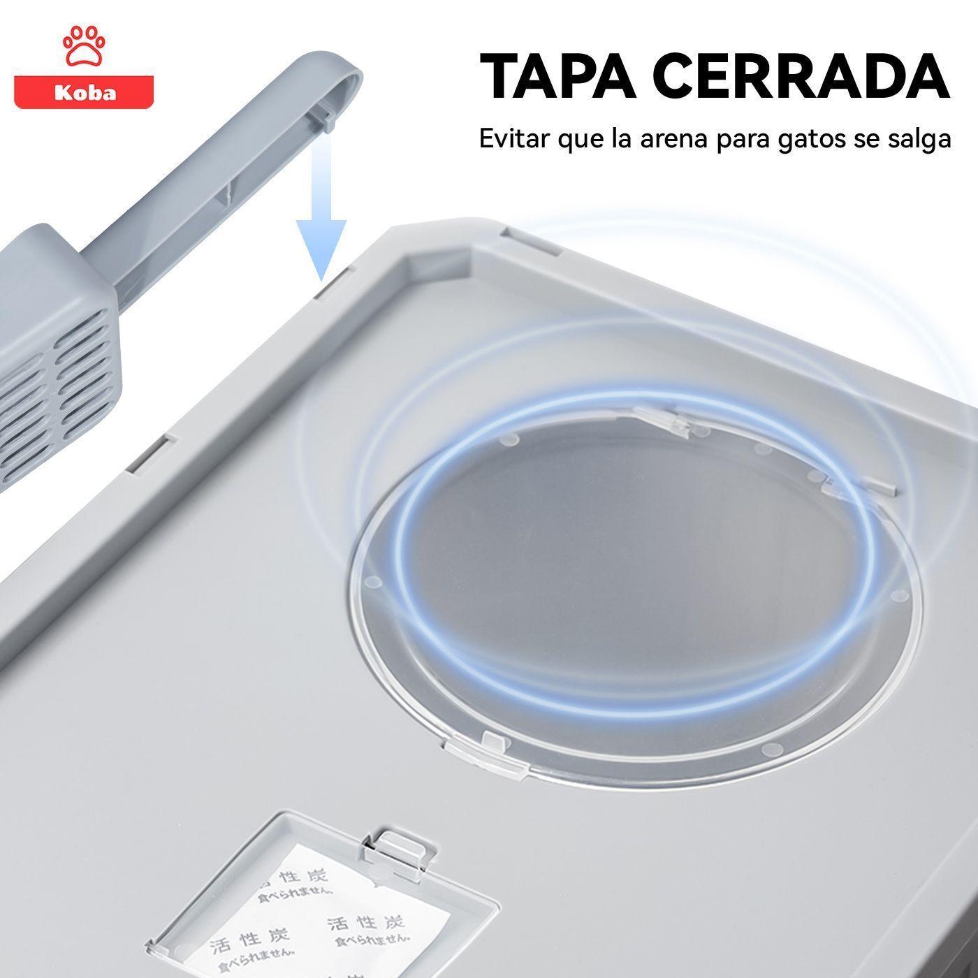Arenero Gato Cerrado Bano Sanitario Con Tapa Y Pala Grande-6