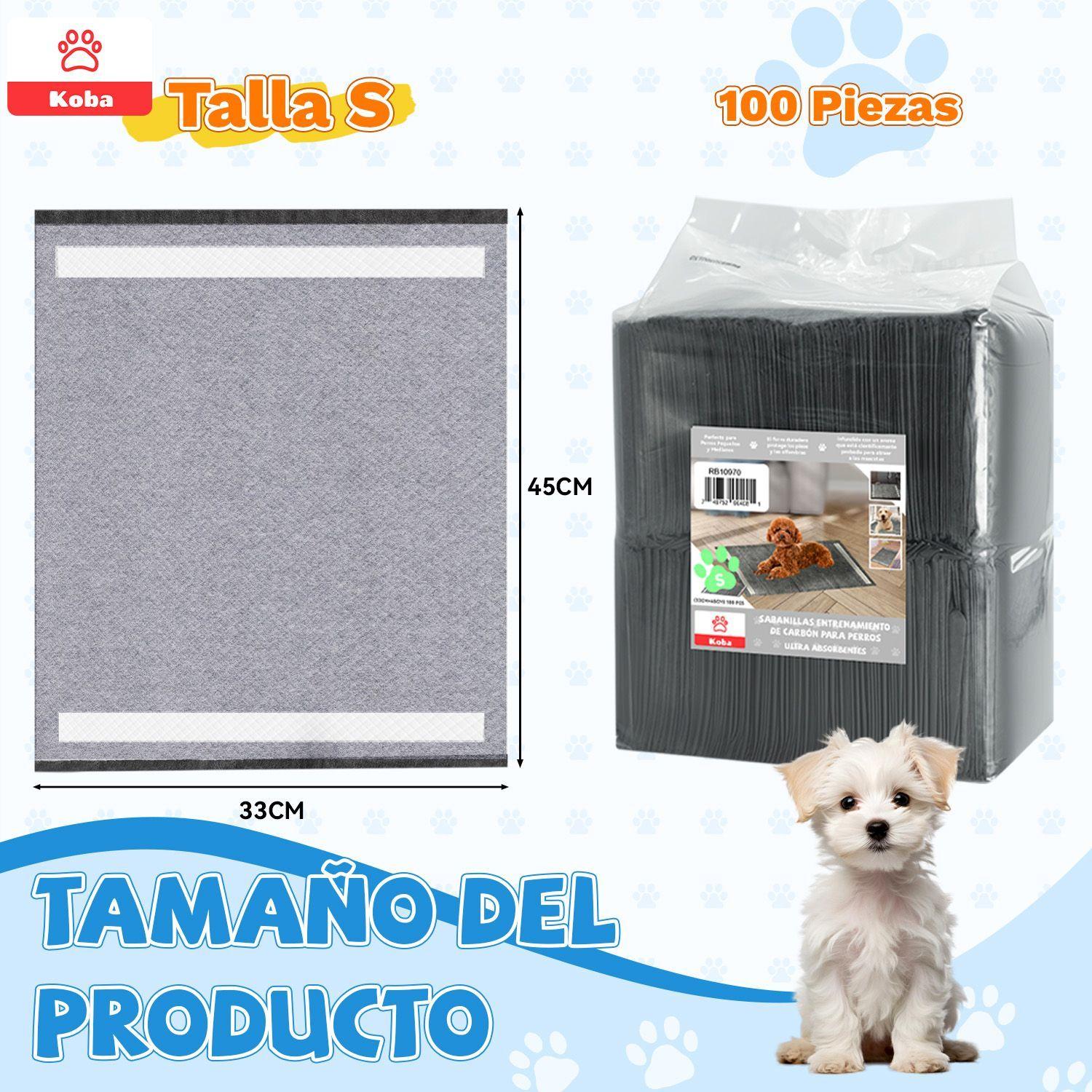 100 Panales Perro Sabanillas Entrenamiento De Carbon 33x45cm-8