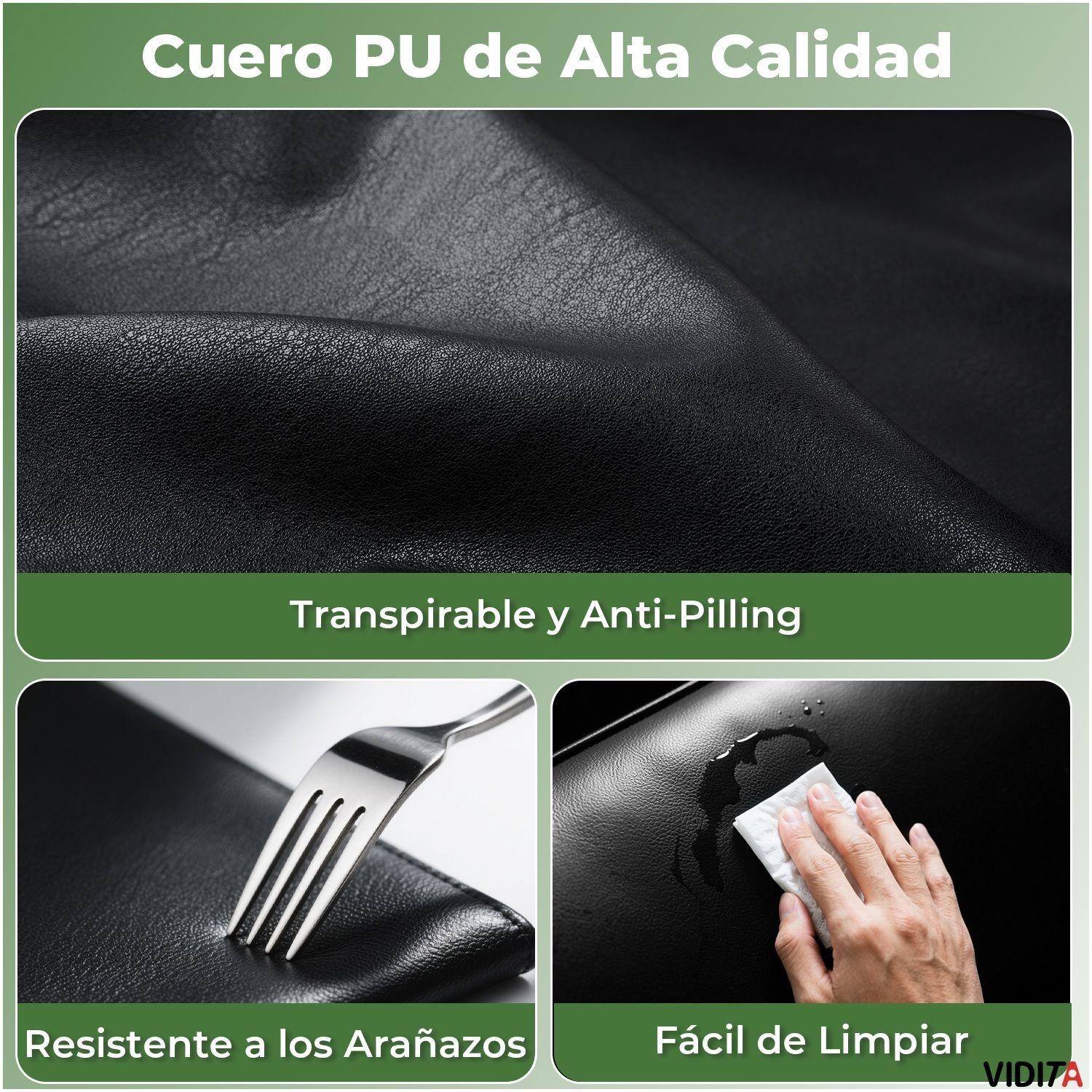 Silla De Escritorio Emilia Pro Ergonomica Cuero Pu Negro-5