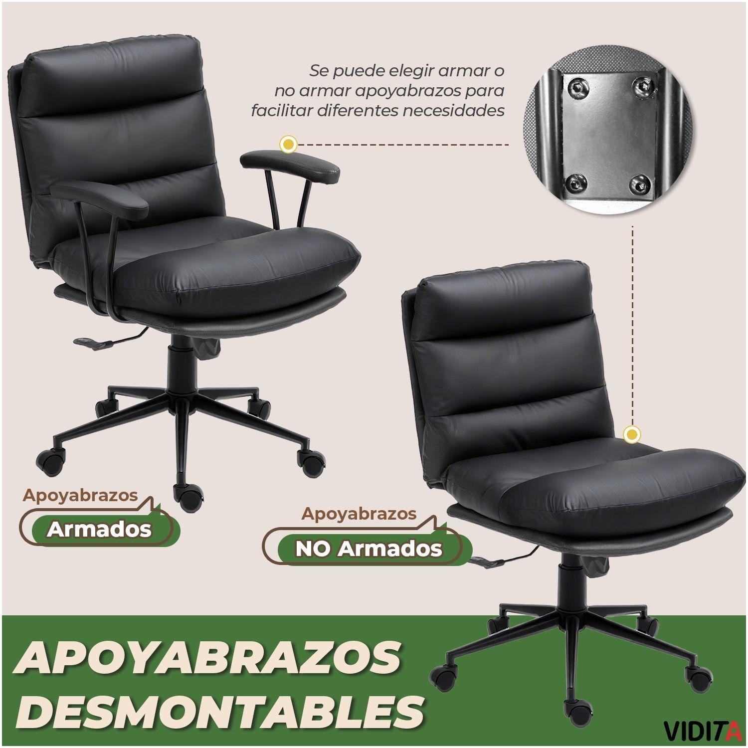 Silla De Escritorio Emilia Pro Ergonomica Cuero Pu Negro-7