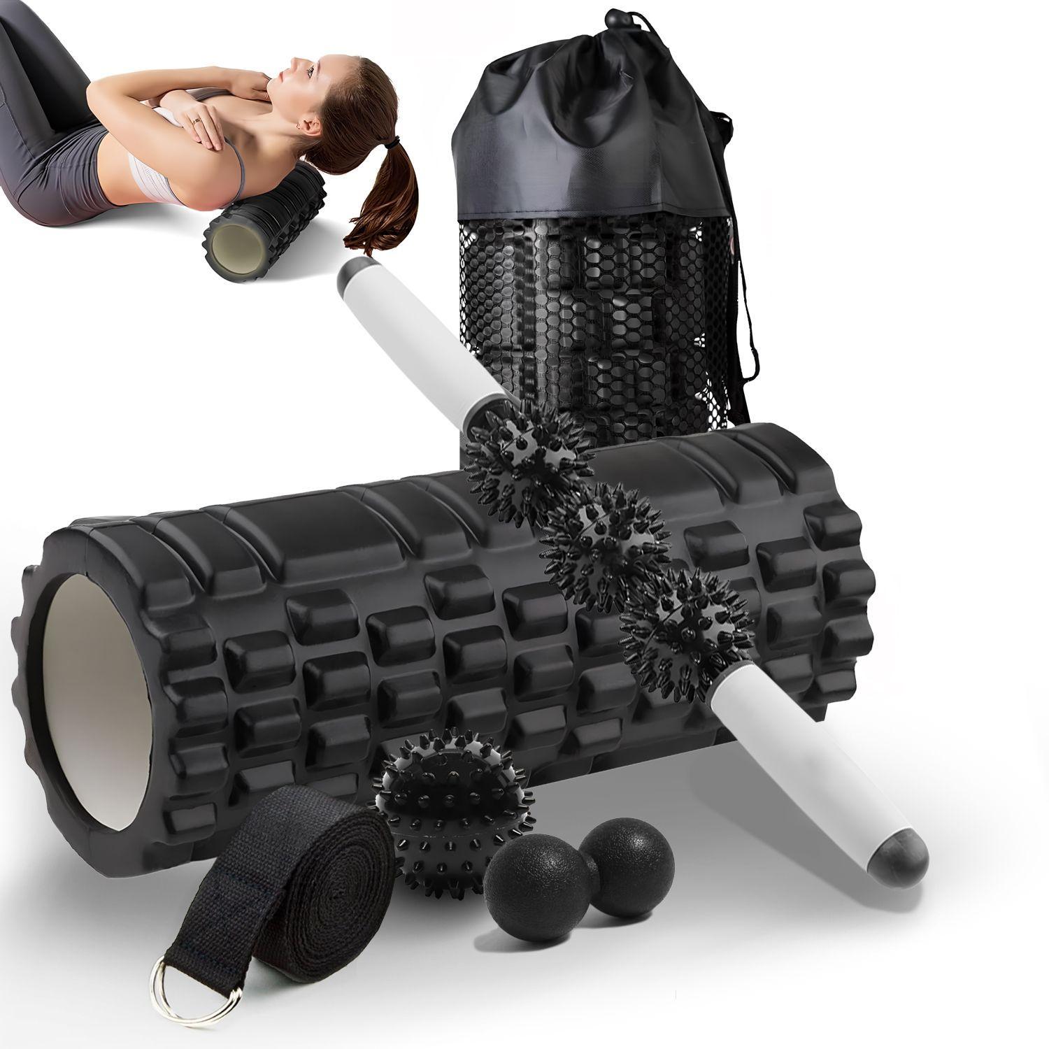6pcs Rodillo Set Completo Elongacion Masaje Roller Foam Yoga-0