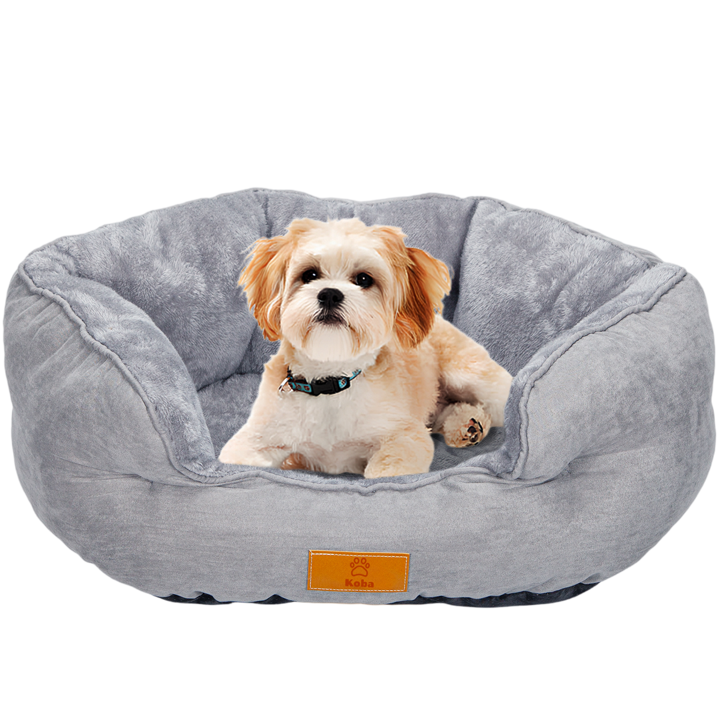 Cama Antiestres Para Perro Gato Con Cojin Reversible 60x53cm-0