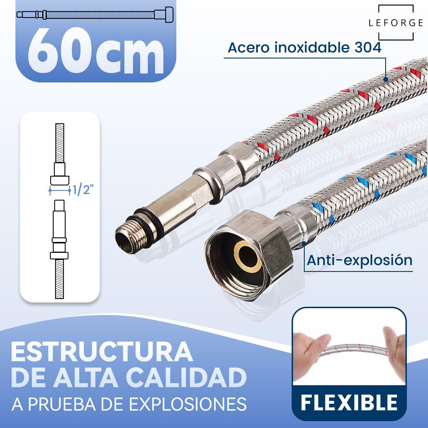 Llave Monomando Lavamanos Alta Bano Cascada Acero Inox 304-8
