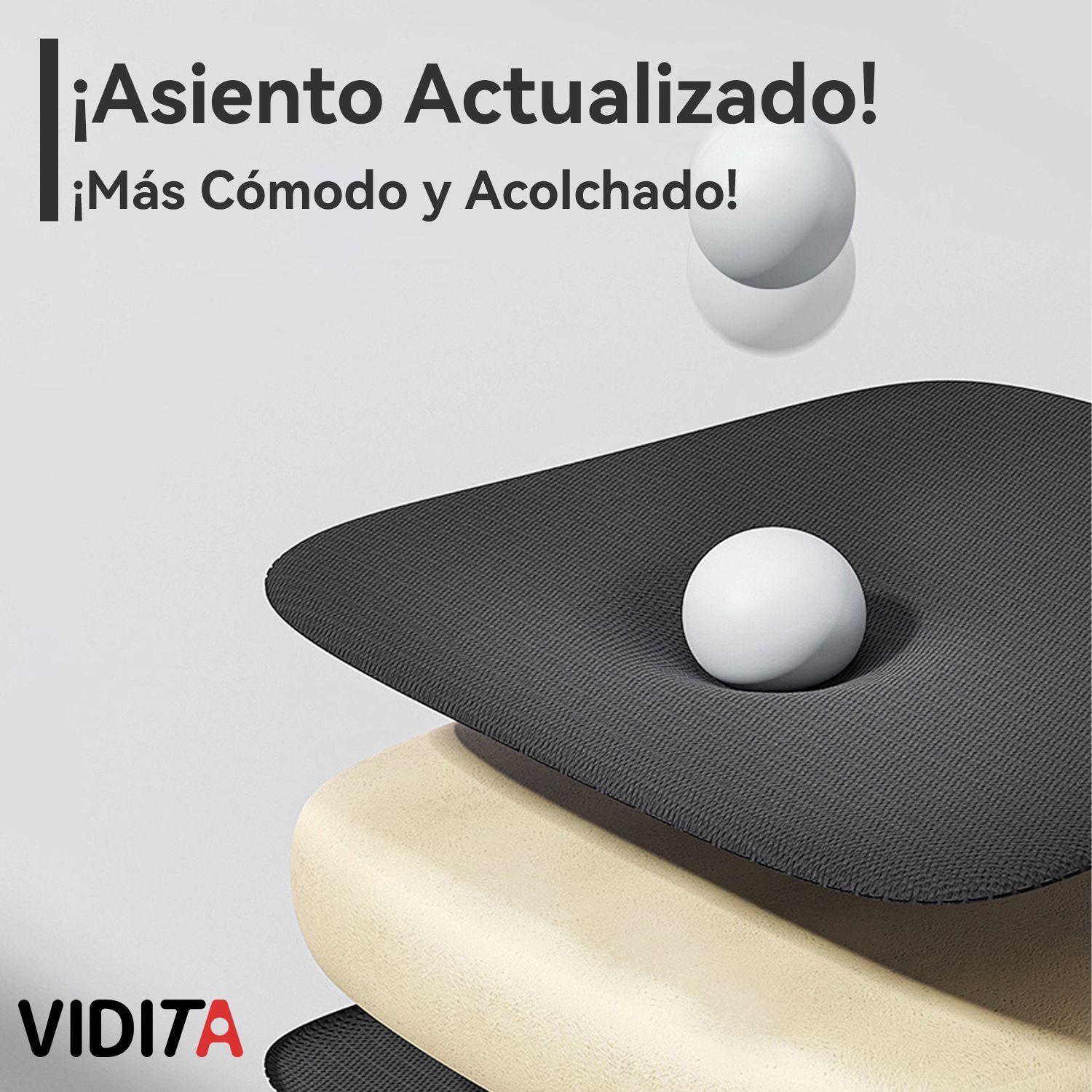 Silla Escritorio Emilia Oficina Ergonomica Acolchada Negra-6