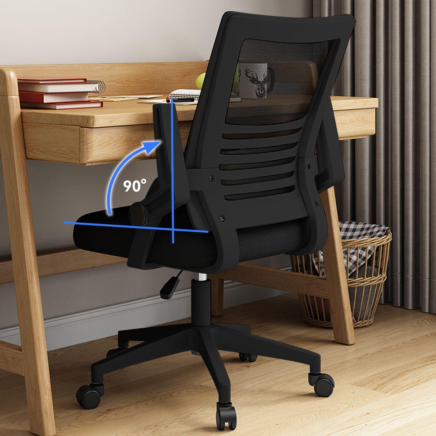 Silla Escritorio Emilia Oficina Ergonomica Acolchada Negra-7