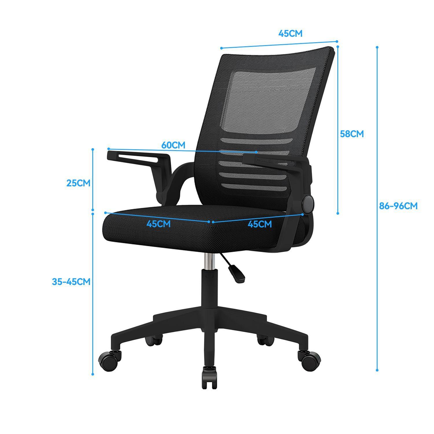 Silla Escritorio Emilia Oficina Ergonomica Acolchada Negra-8