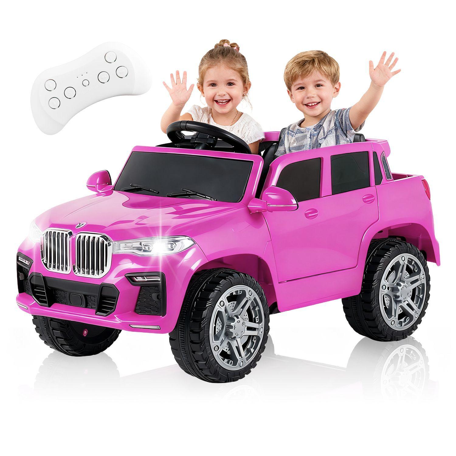 Auto Electrico Para Ninos Ninas 12v 7ah Control Remoto Suv Color Fucsia-0