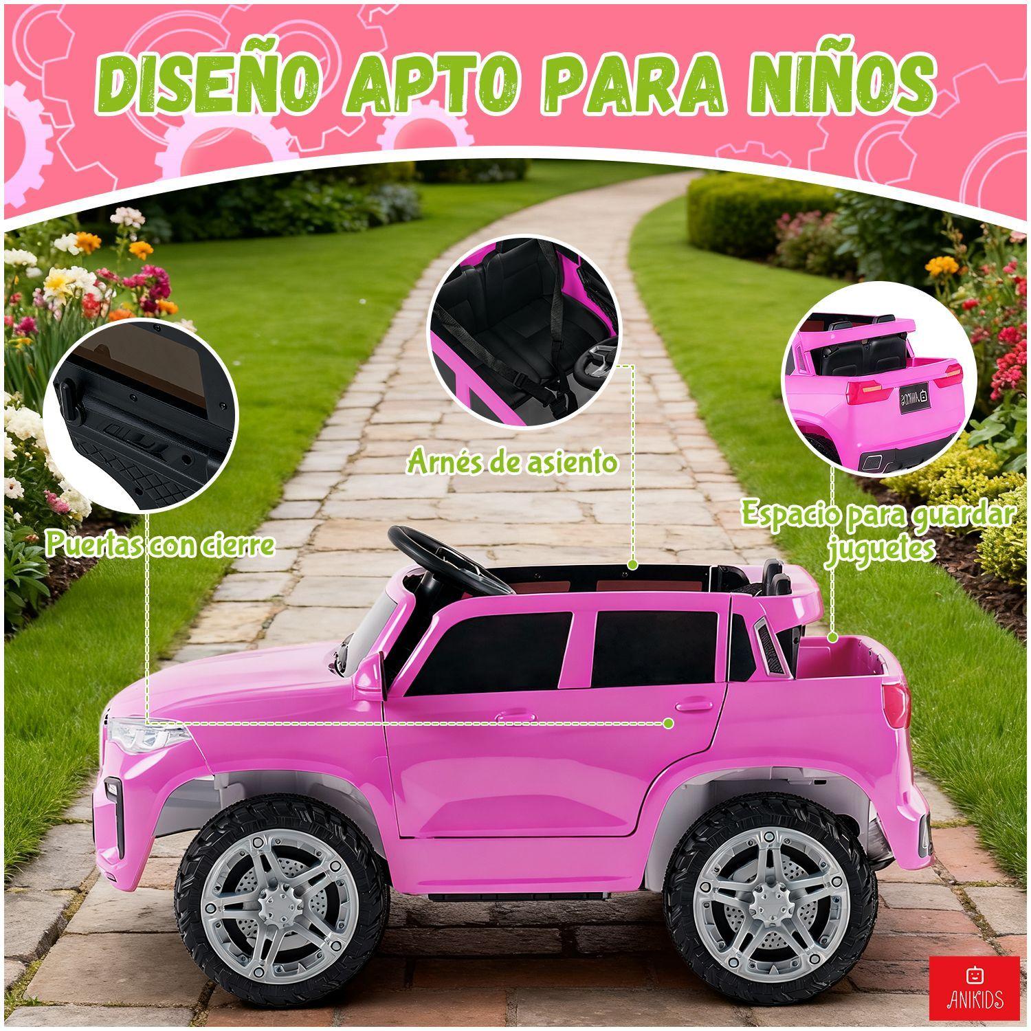 Auto Electrico Para Ninos Ninas 12v 7ah Control Remoto Suv Color Fucsia-2
