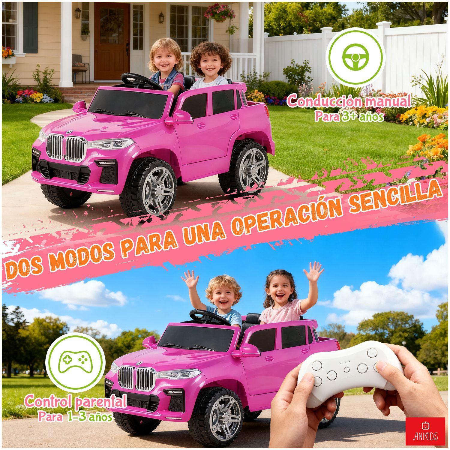 Auto Electrico Para Ninos Ninas 12v 7ah Control Remoto Suv Color Fucsia-5