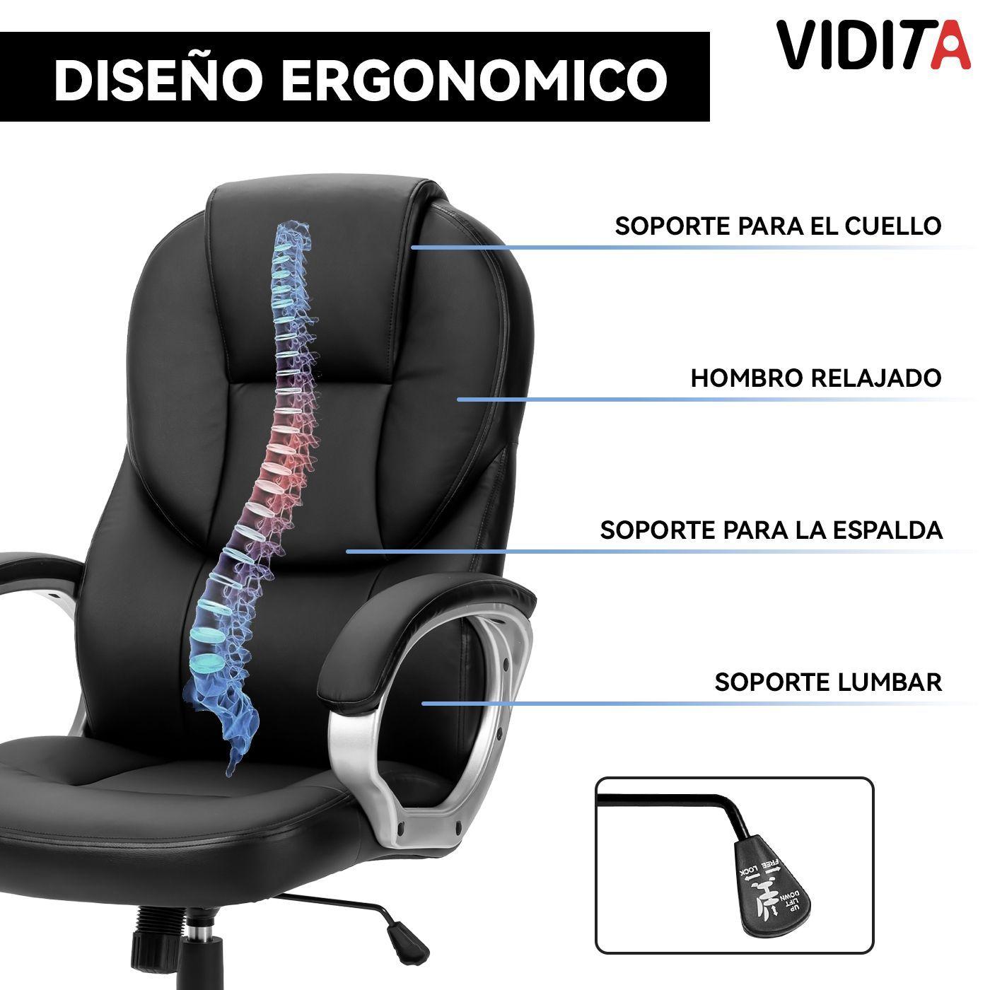 Silla Emilio premium Escritorio Ejecutiva Oficina Cuero Pu-2
