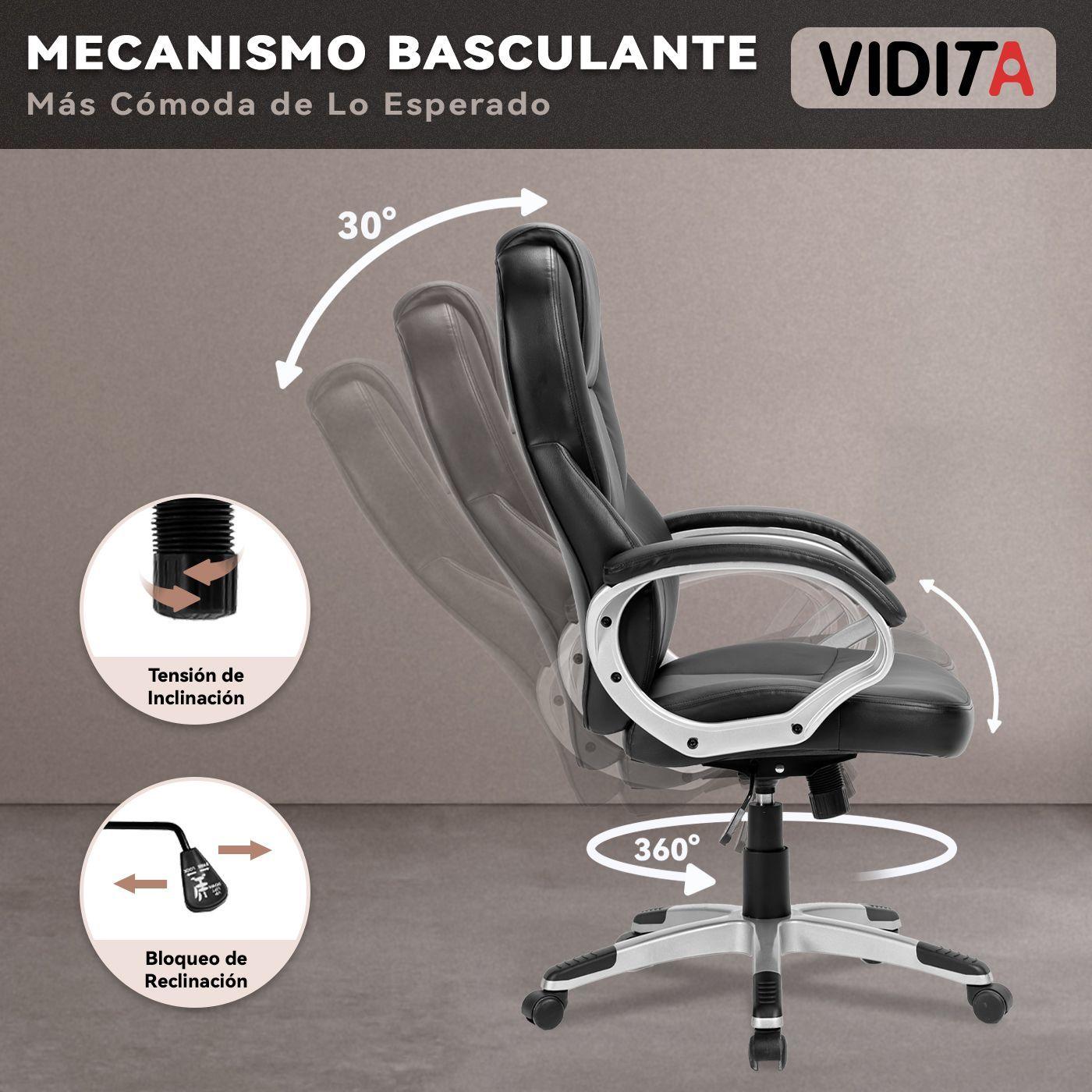 Silla Emilio premium Escritorio Ejecutiva Oficina Cuero Pu-6