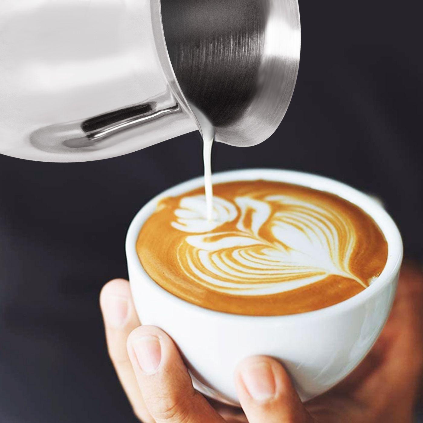 Set 3 Ollas Lecheras Lechero Acero Inoxidable Para Cafe Leche Plateado-1