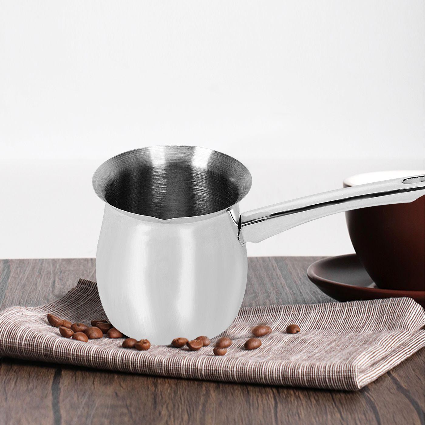 Set 3 Ollas Lecheras Lechero Acero Inoxidable Para Cafe Leche Plateado-2