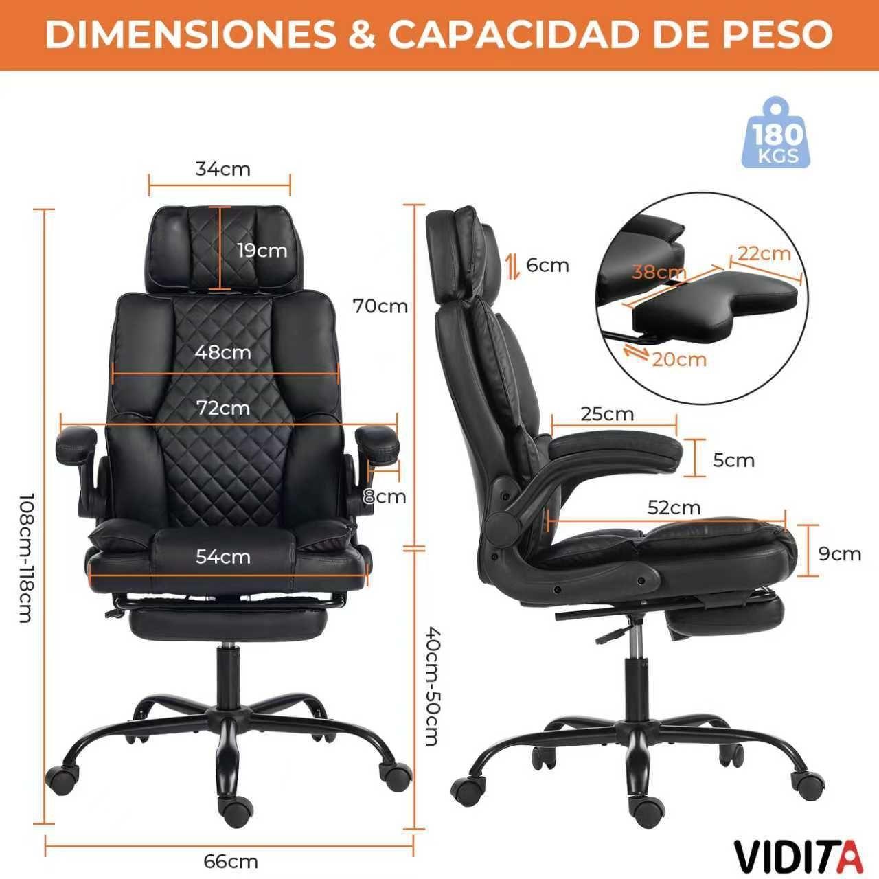 Silla Escritorio Proteo Super Ergonomica Con Malla Aerovith-9