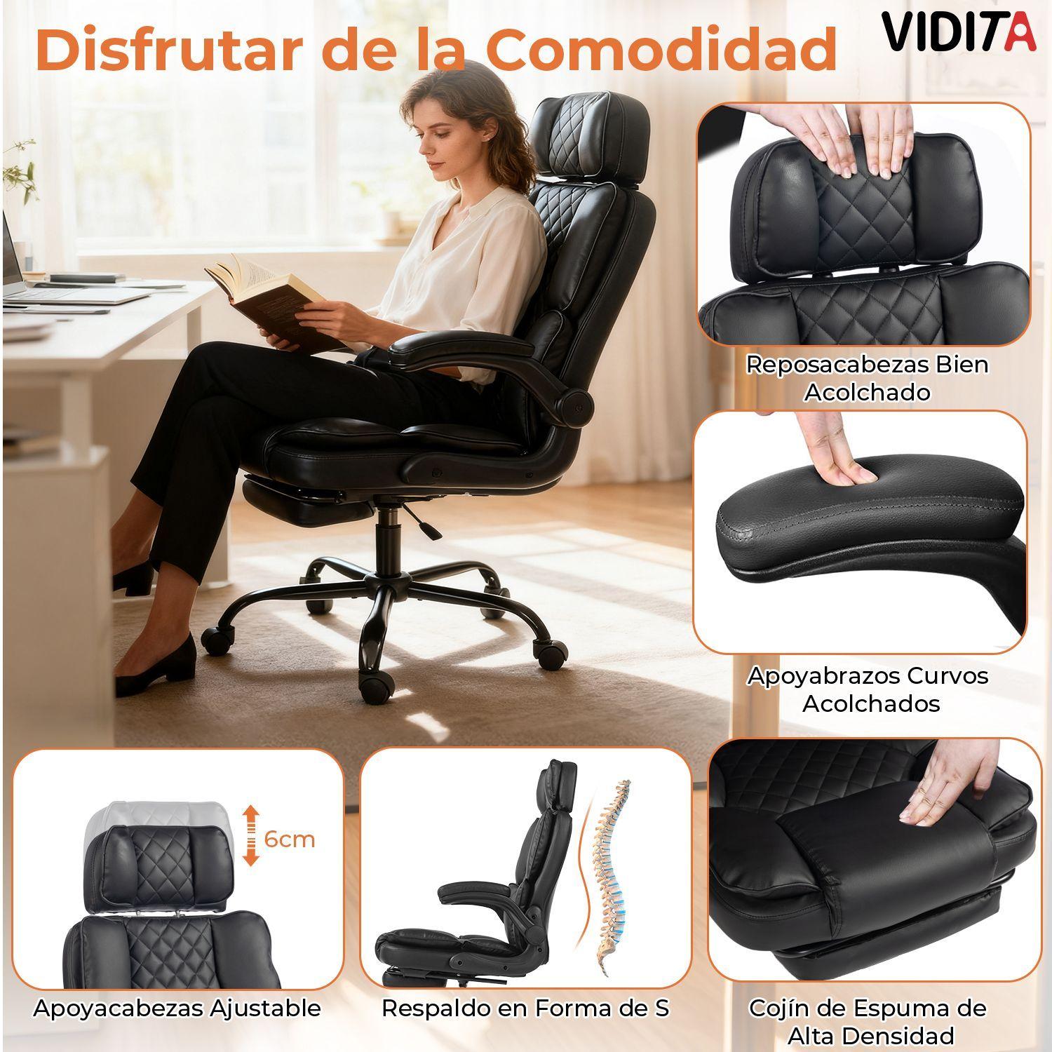 Silla Escritorio Ergonomica Hector Premium Super Acolchada-4