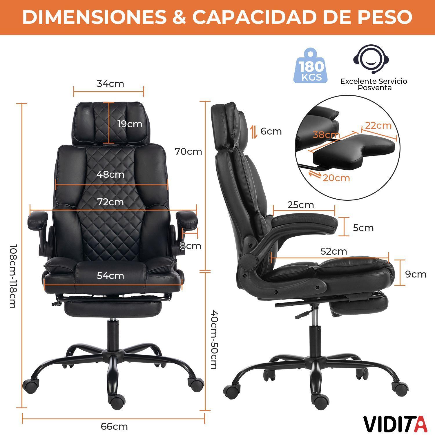 Silla Escritorio Ergonomica Hector Premium Super Acolchada-9