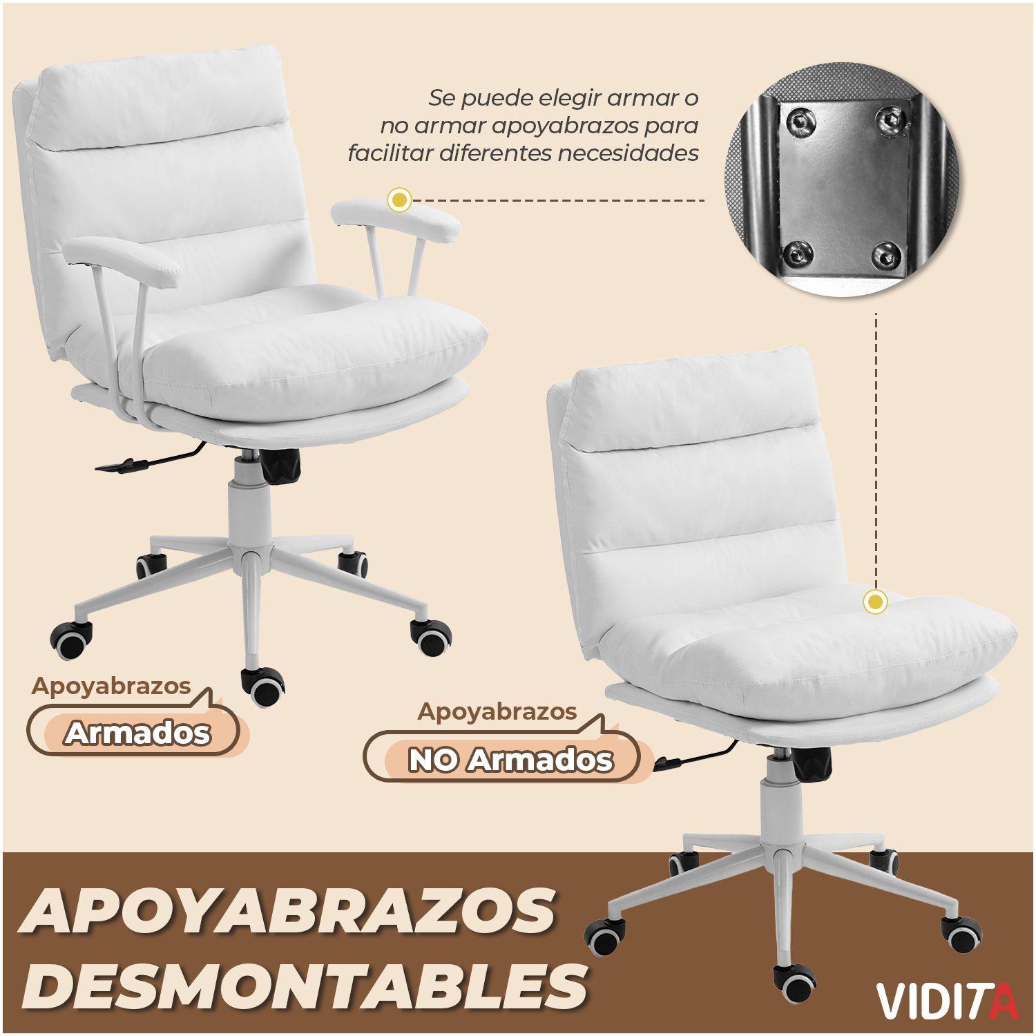 Silla De Escritorio Emilia Pro Ergonomica Cuero Pu Blanco-7