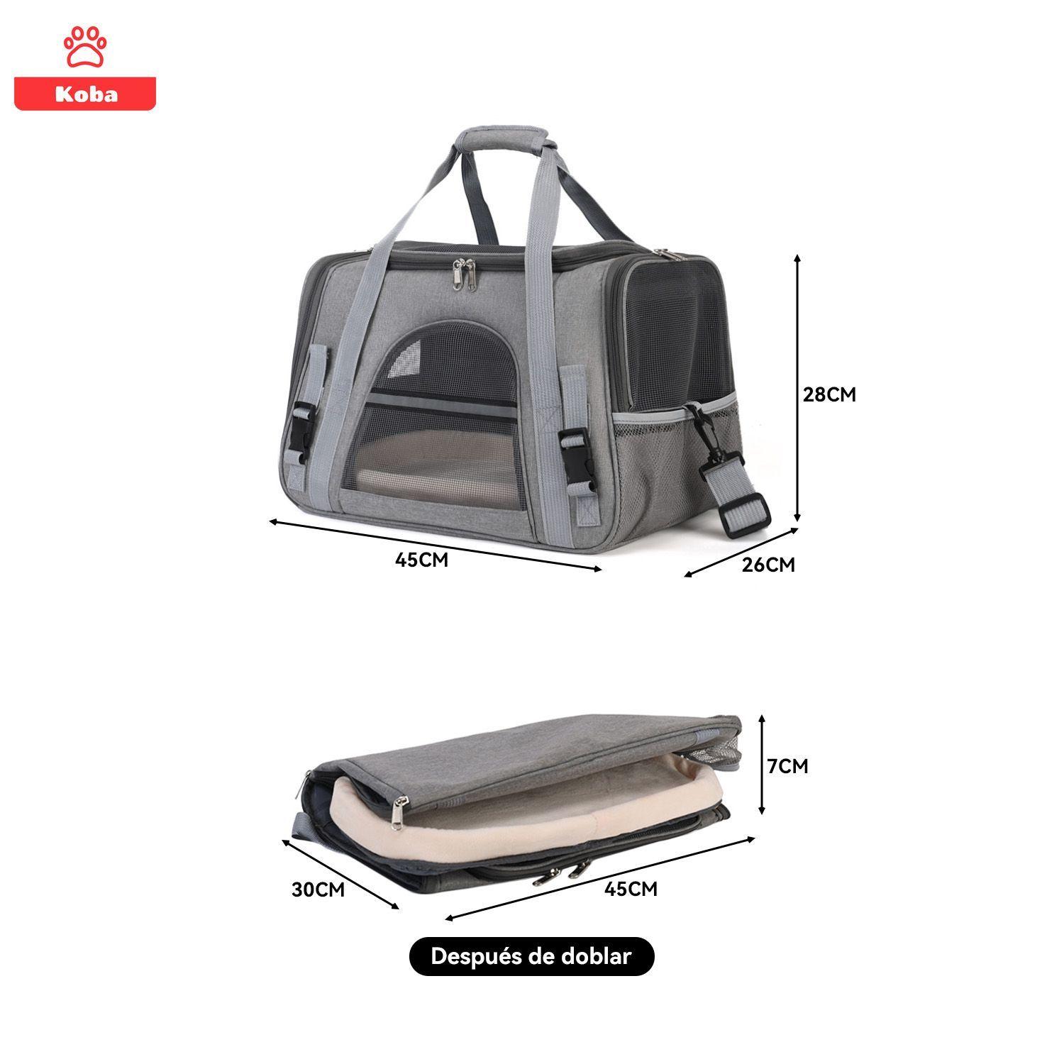 Bolso Transportador Mascota Gato Michi Portatil Con Alfombra-7