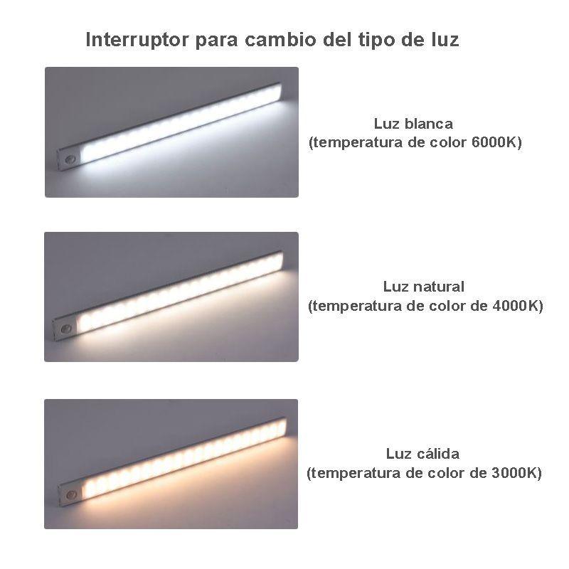 Lámpara Barra Led Inalámbrica Usb Sensor De Movimiento 10cm-1
