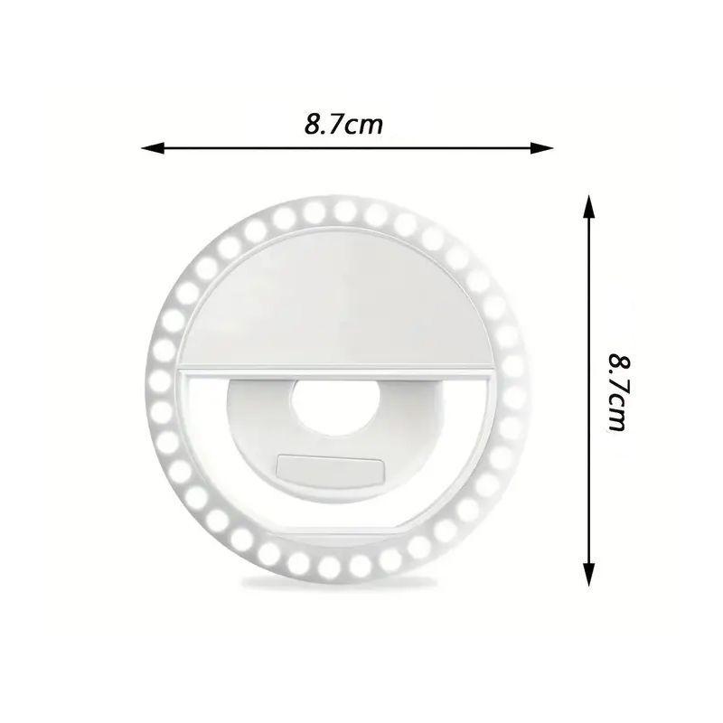 Pack de 10 aros de luz Led para celulares y tablet USB-2